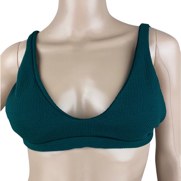 New Zaful Green 2 Piece Padded Swim Top Brazilian Thong Bottom Swimsuit US 6/M - Picture 2 of 9